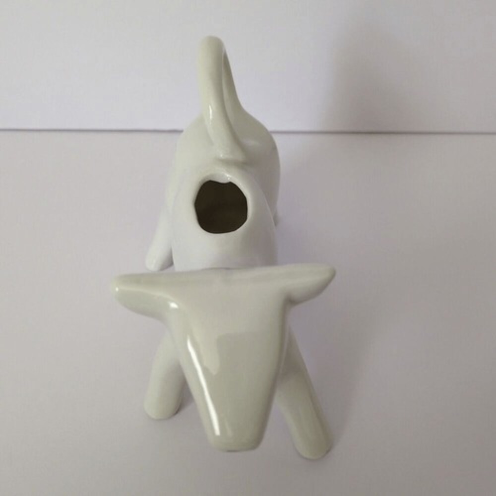 Porcelain Cow Creamer White 4 oz Pitcher - Picture 5 of 5